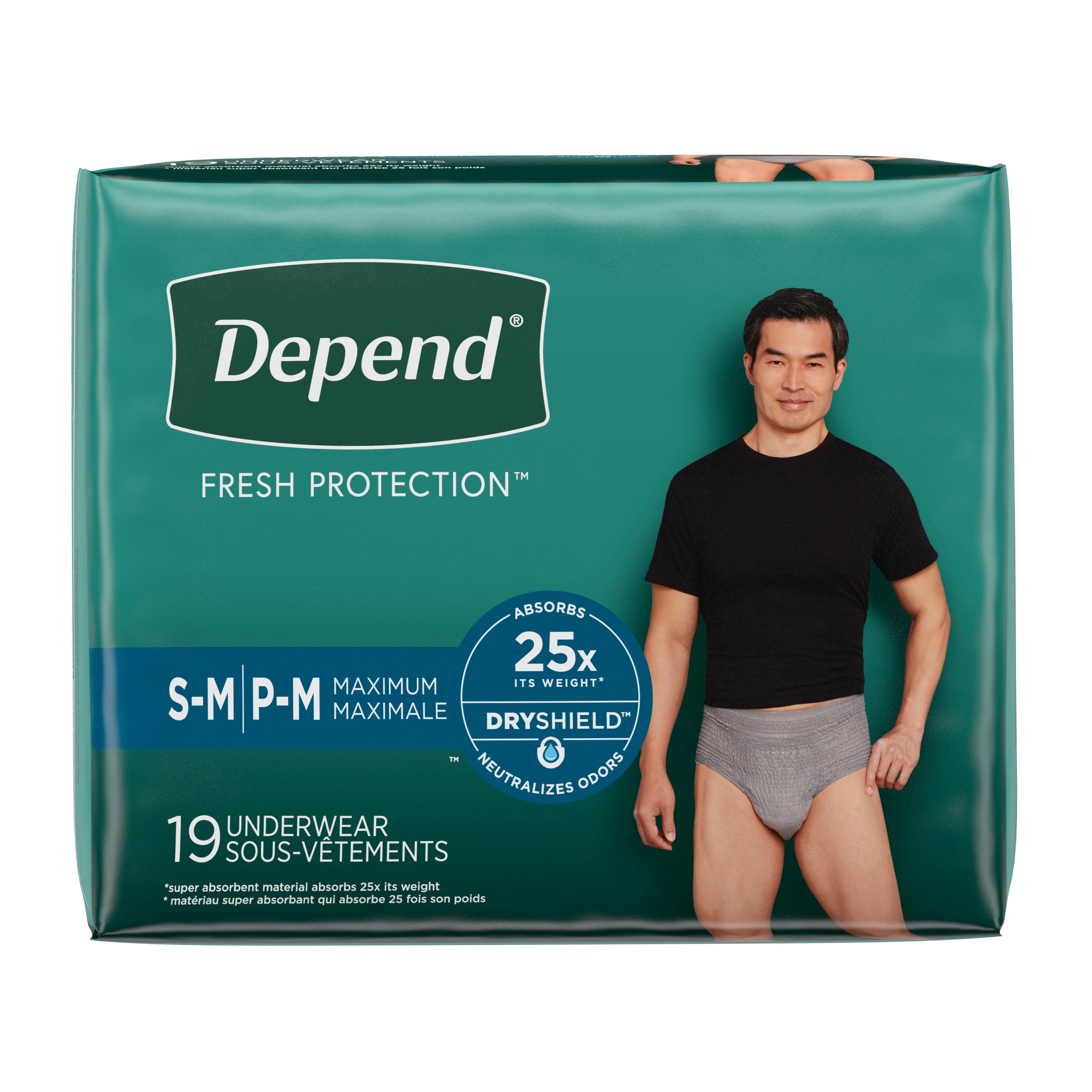 Depend Premium Fresh Protection Underwear for Men