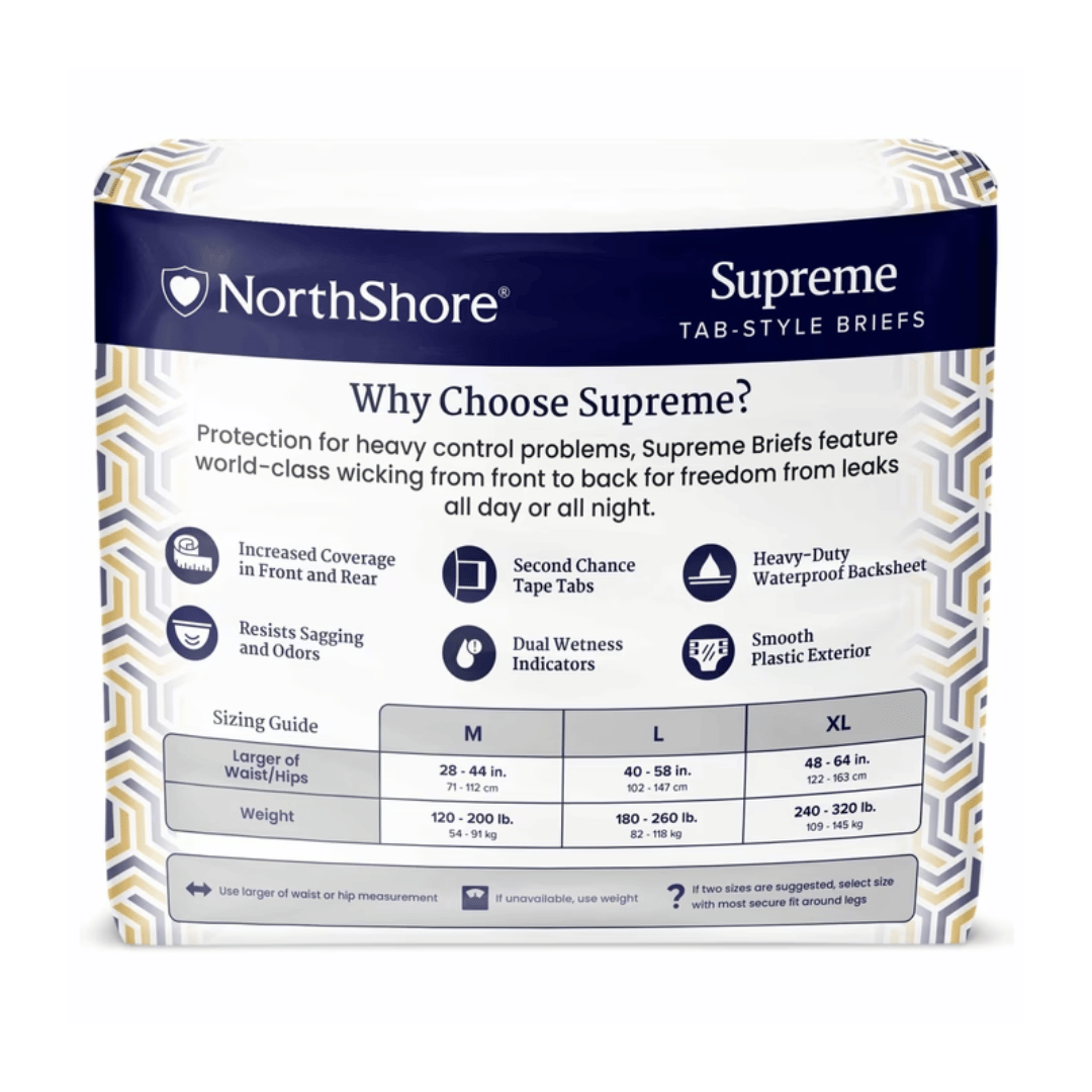 NorthShore Supreme Tab-Style Briefs