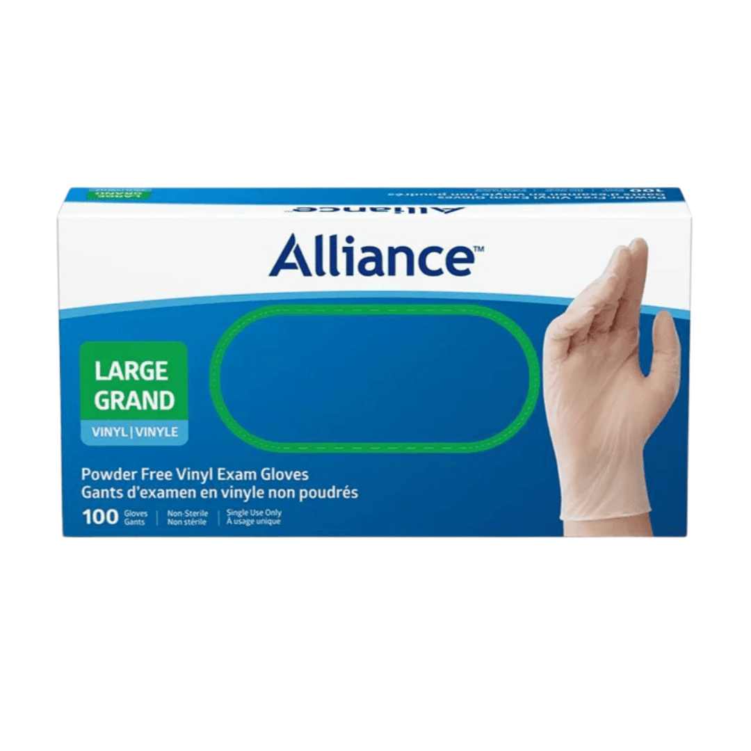 Alliance Powder Free Vinyl Medical Gloves - Large