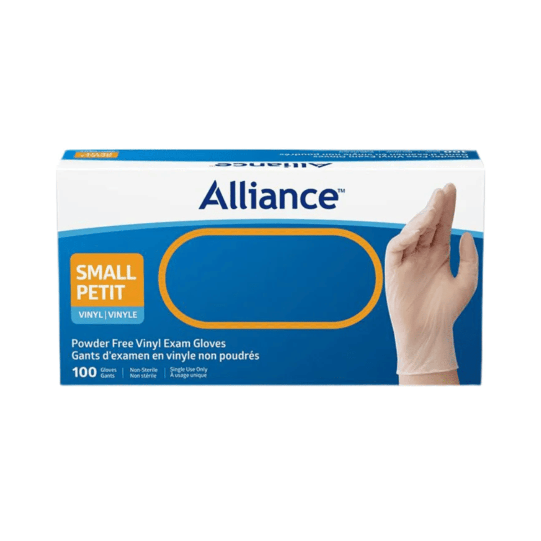 Alliance Powder Free Vinyl Medical Gloves - Small
