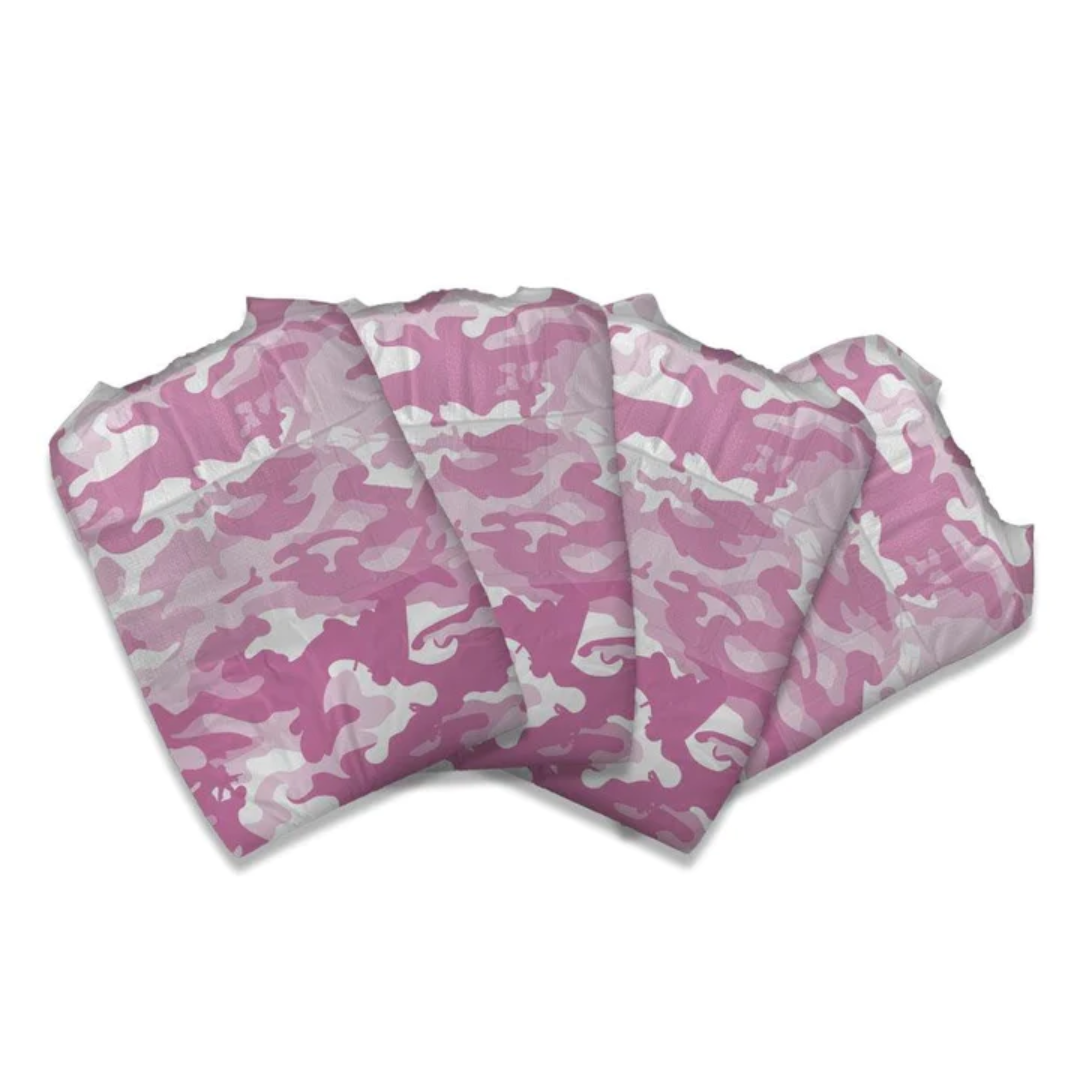 Tykables Cammies Pink Adult Diapers