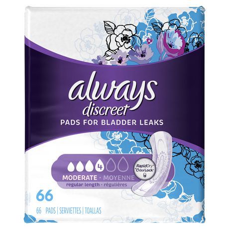 Always Discreet Boutique Moderate Absorbency Regular Incontinence