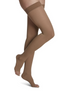 Sigvaris Unisex Open Toe Cotton, Thigh with Grip Top 20-30mmHg