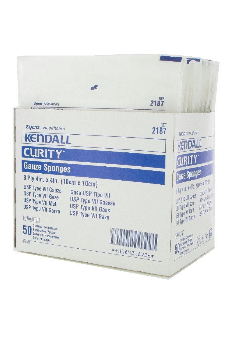 8 ply Curity Gauze Sponge 4" x 4" - Sterile