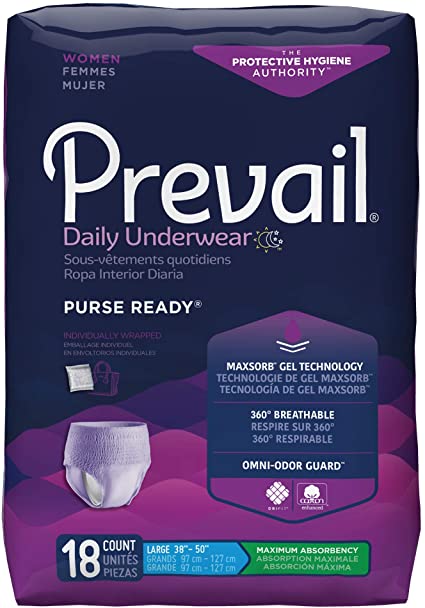 Prevail Women's Daily Incontinence Underwear, Maximum Absorbency - Size  Medium