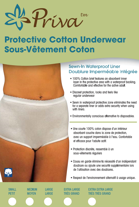 Priva Ladies Protective Cotton Underwear – Healthwick Canada