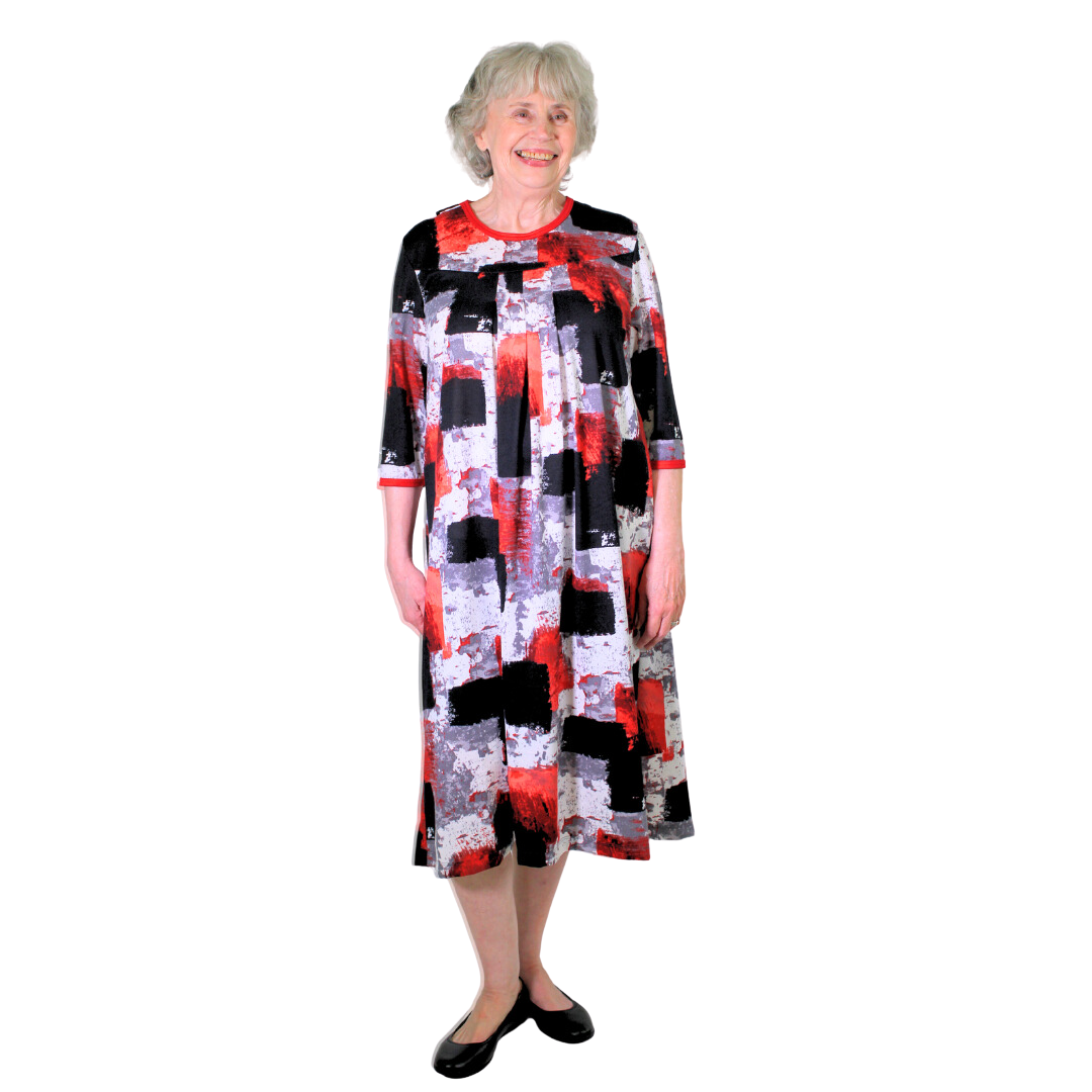 Adaptive Duster Dress Red