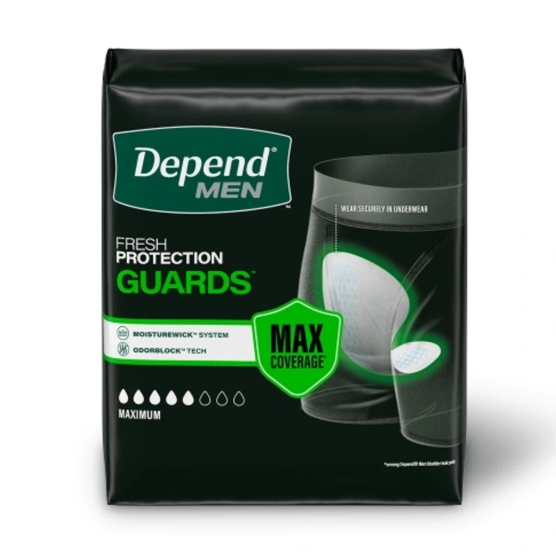Depend Guards Incontinence Pads for Men Maximum Absorbency