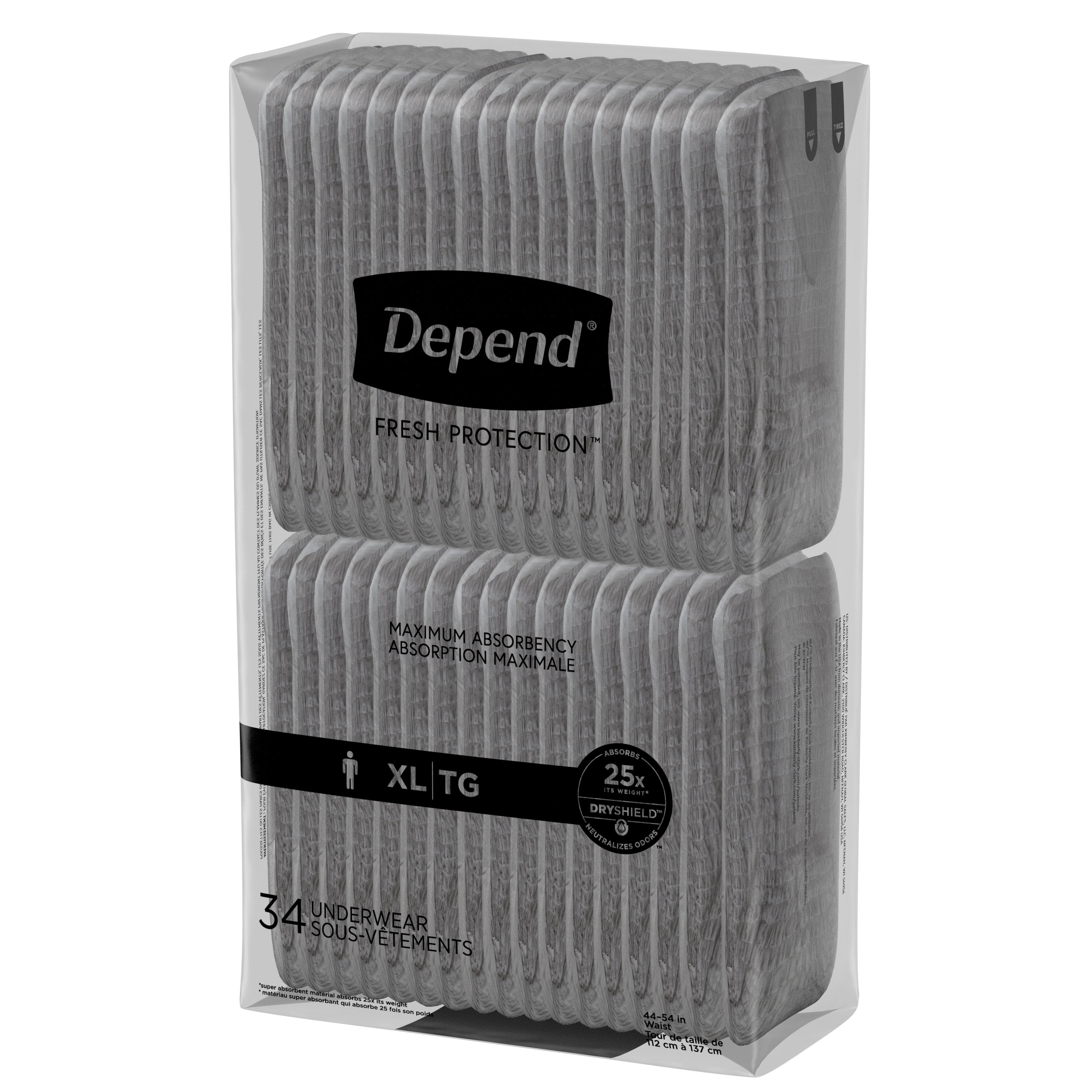 Depend Fresh Protection Underwear for Men - Value Pack