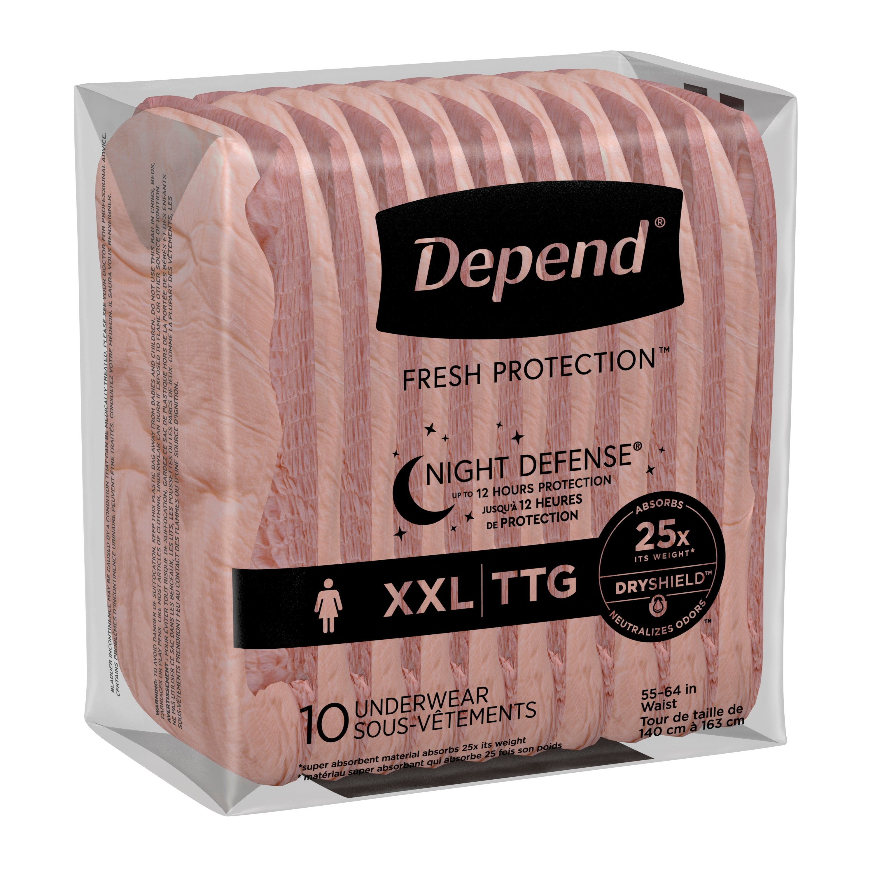 Depend Night Defense Underwear for Women - Value Pack