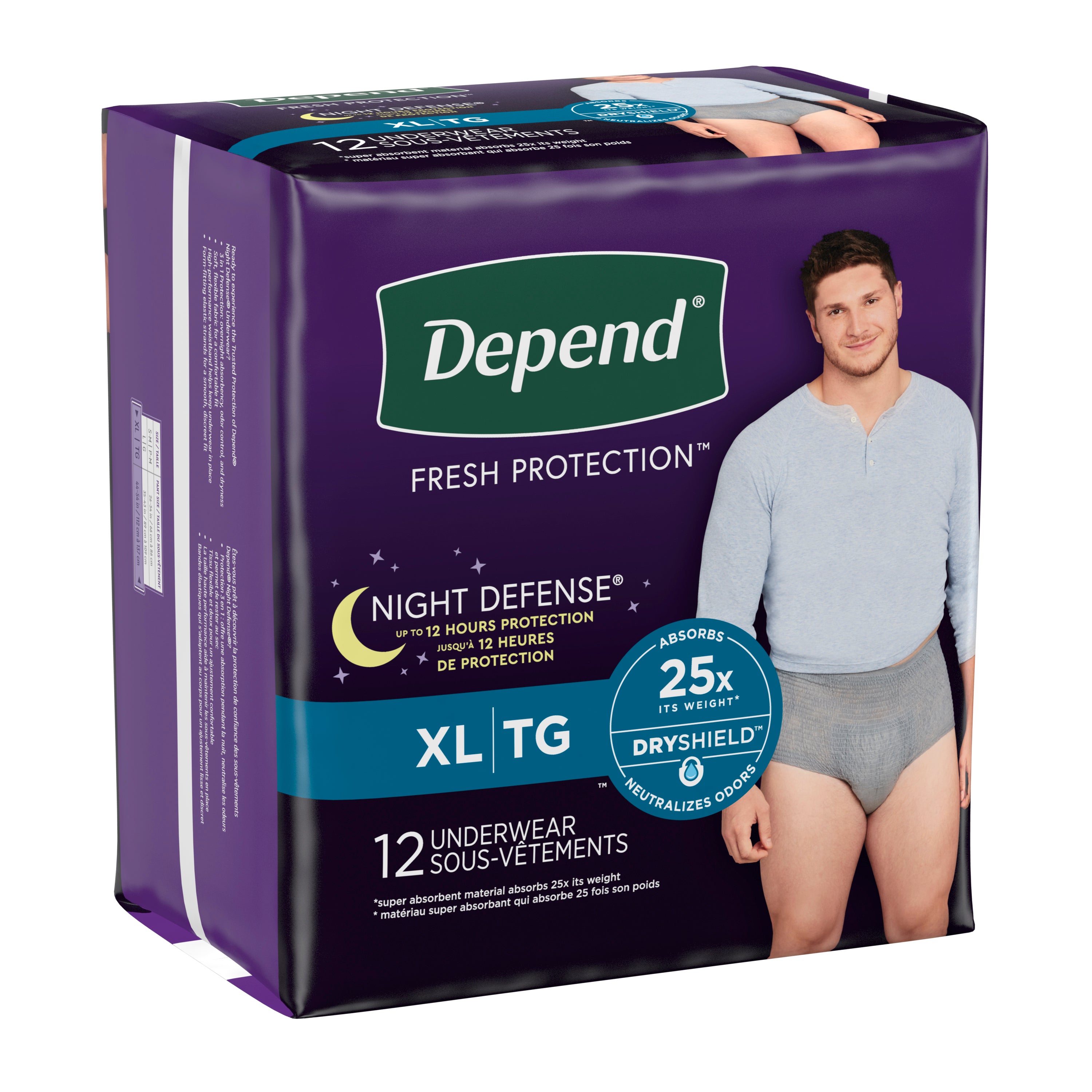 Depend Premium Night Defense Underwear for Men