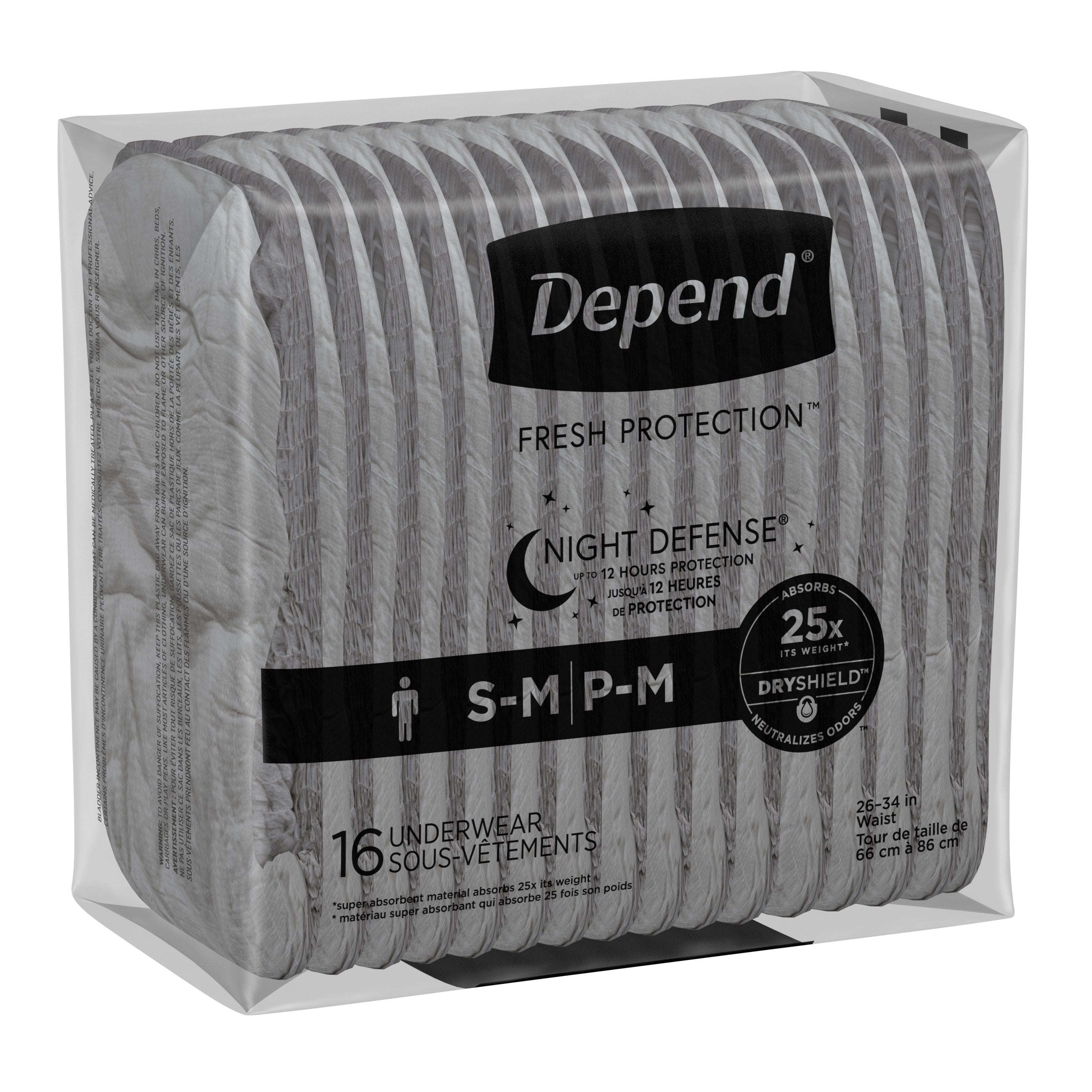 Depend Night Defense Underwear for Men - Value Pack