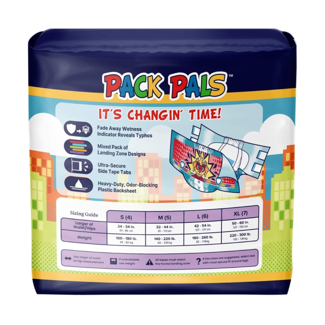 NorthShore Pack Pals Printed Adult Diapers