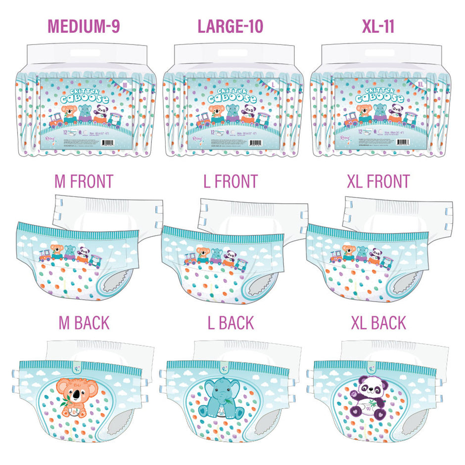 Rearz Mega Critter Caboose Adult Diapers Healthwick Canada