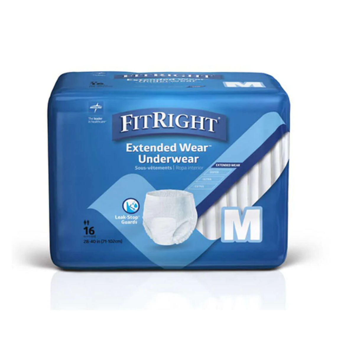 Medline, Fitright Ultra Protective Underwear, X-Large, 56 To 68 Waist,  20/pack, 4 Pack/carton (MIIFIT23600ACT)