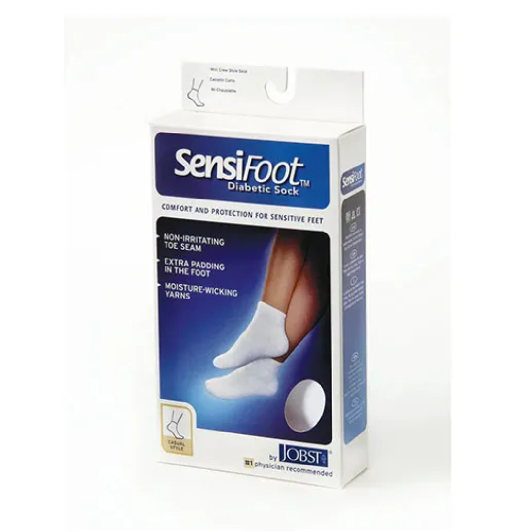 JOBST® Sensifoot Mini-Crew Diabetic Sock 8-15mmHg