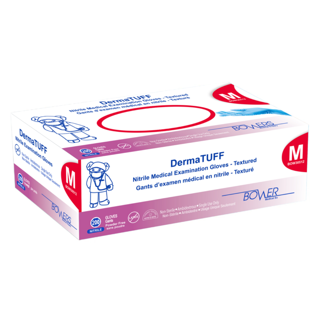 DermaTuff Nitrile Gloves - Medium