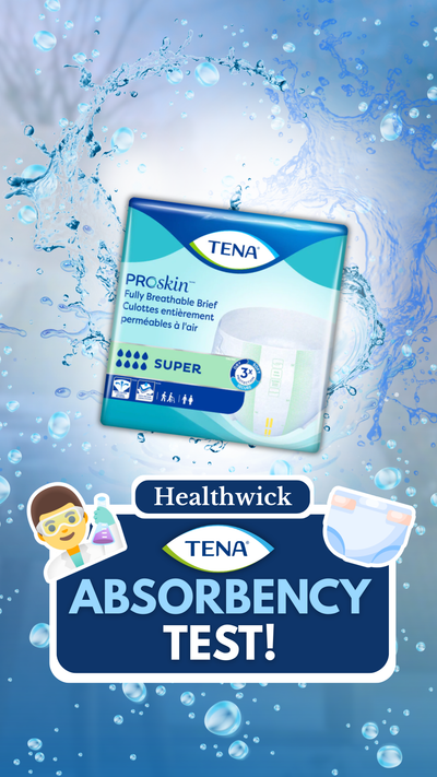 TENA Super Briefs Absorbency Test