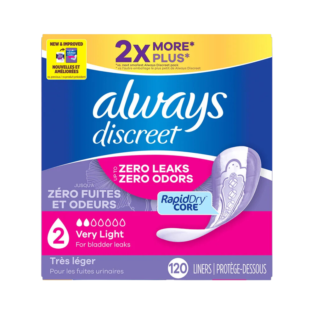 Always Discreet Very Light Liners - Regular Length