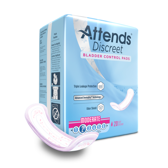 Attends Discreet Women's Moderate Pads