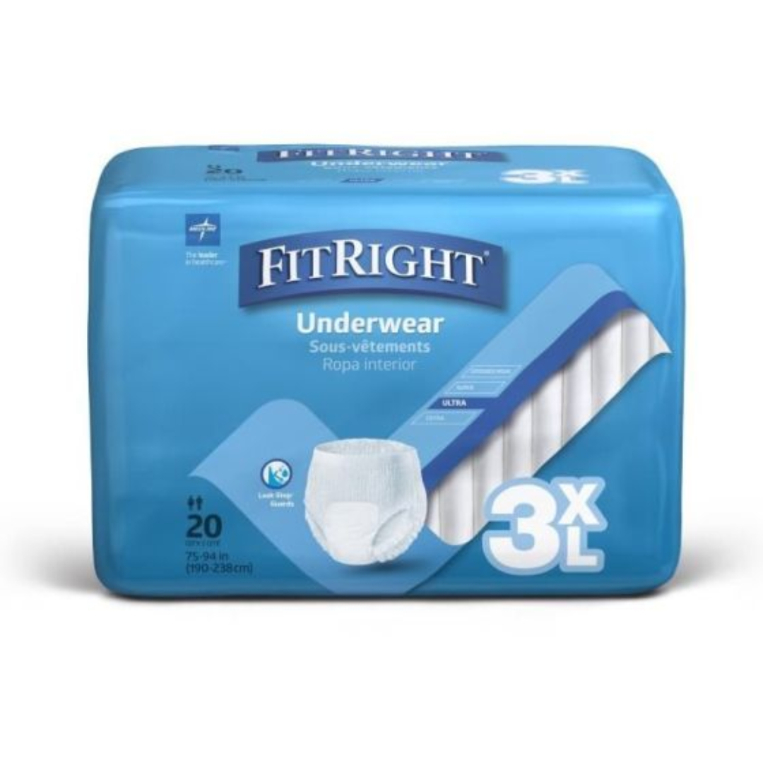 Medline FitRight Bariatric Disposable Underwear