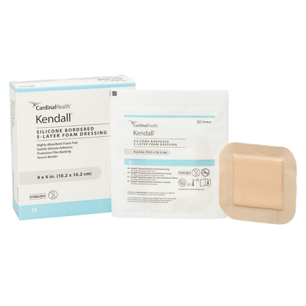 Silver Bordered Foam Dressing 4x4 (10ct) | BODYARMOR MEDICAL SUPPLIES