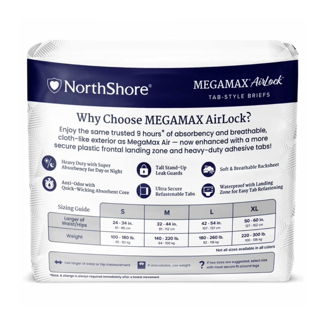 NorthShore MEGAMAX AirLock Adult Diapers