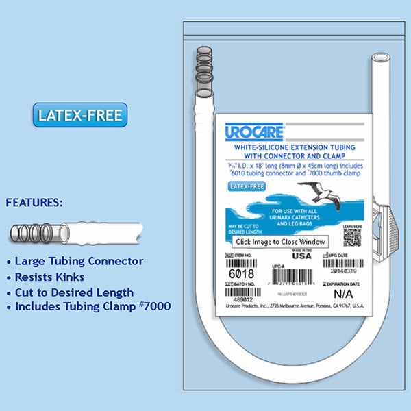 Urocare Tubing with Thumb Clamps