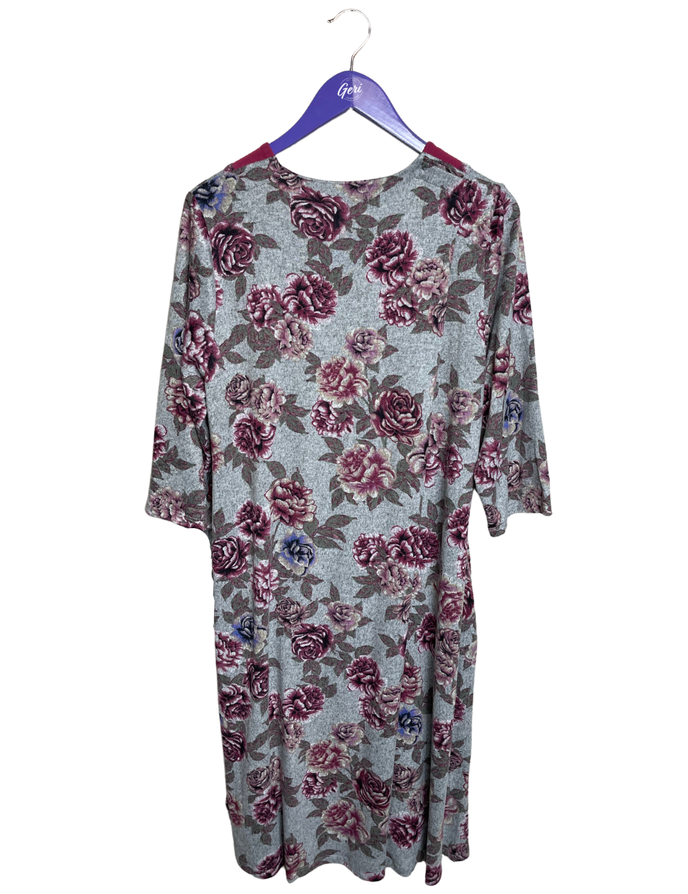 Adaptive Dress with Notched Neckline - Pink Floral