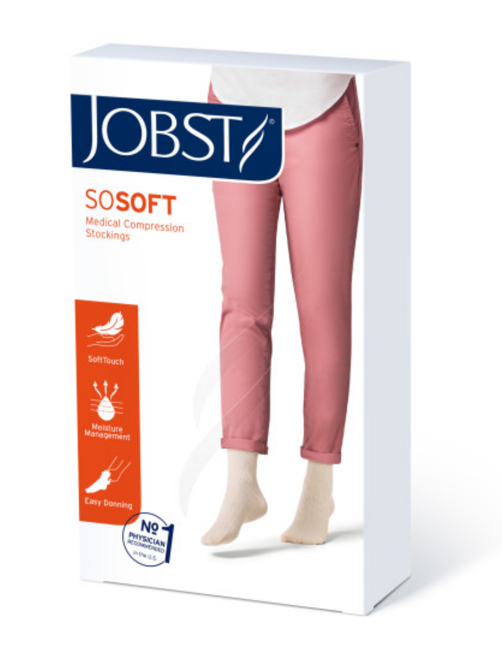 Jobst soSoft Ribbed, Knee High Closed Toe 15-20 mmHg