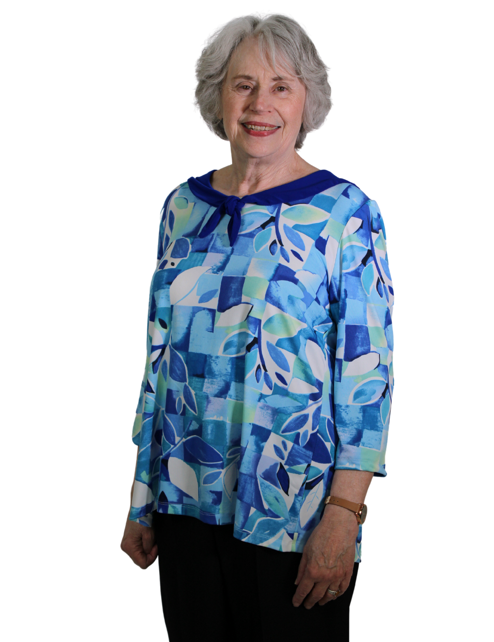 Ella Adaptive Top - Turquoise Floral