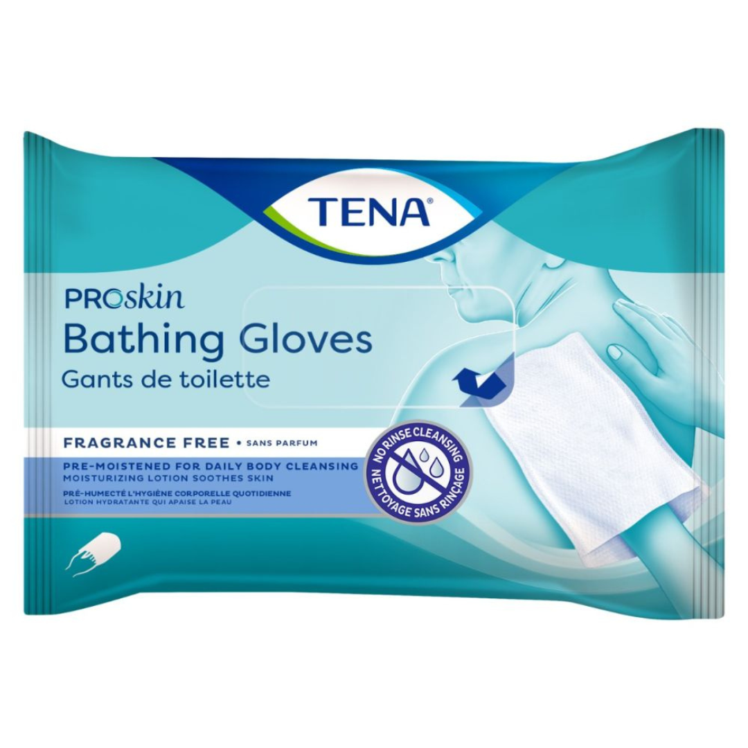TENA Proskin Bathing Gloves - Unscented