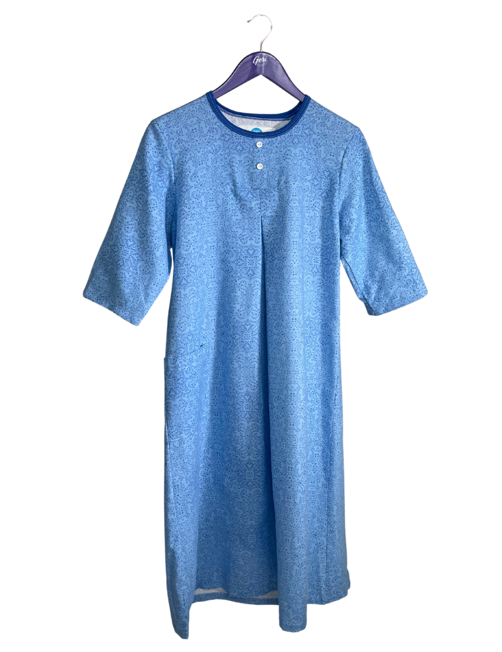 Womens Adaptive Hospital-Style Flannel Nightgown with Shoulder Wrap  Nightgowns Adaptive Clothing Showroom