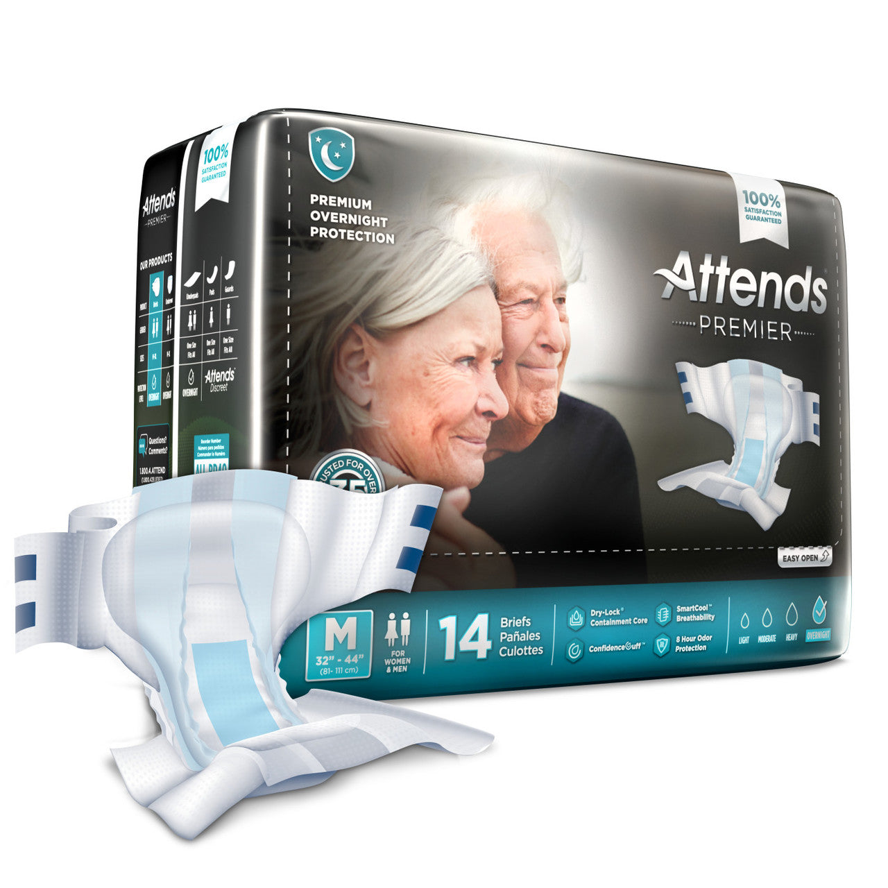 Attends Adult Incontinence Brief XL Heavy Absorbency Contoured, DDA40,  Heavy to Severe, 20 Ct