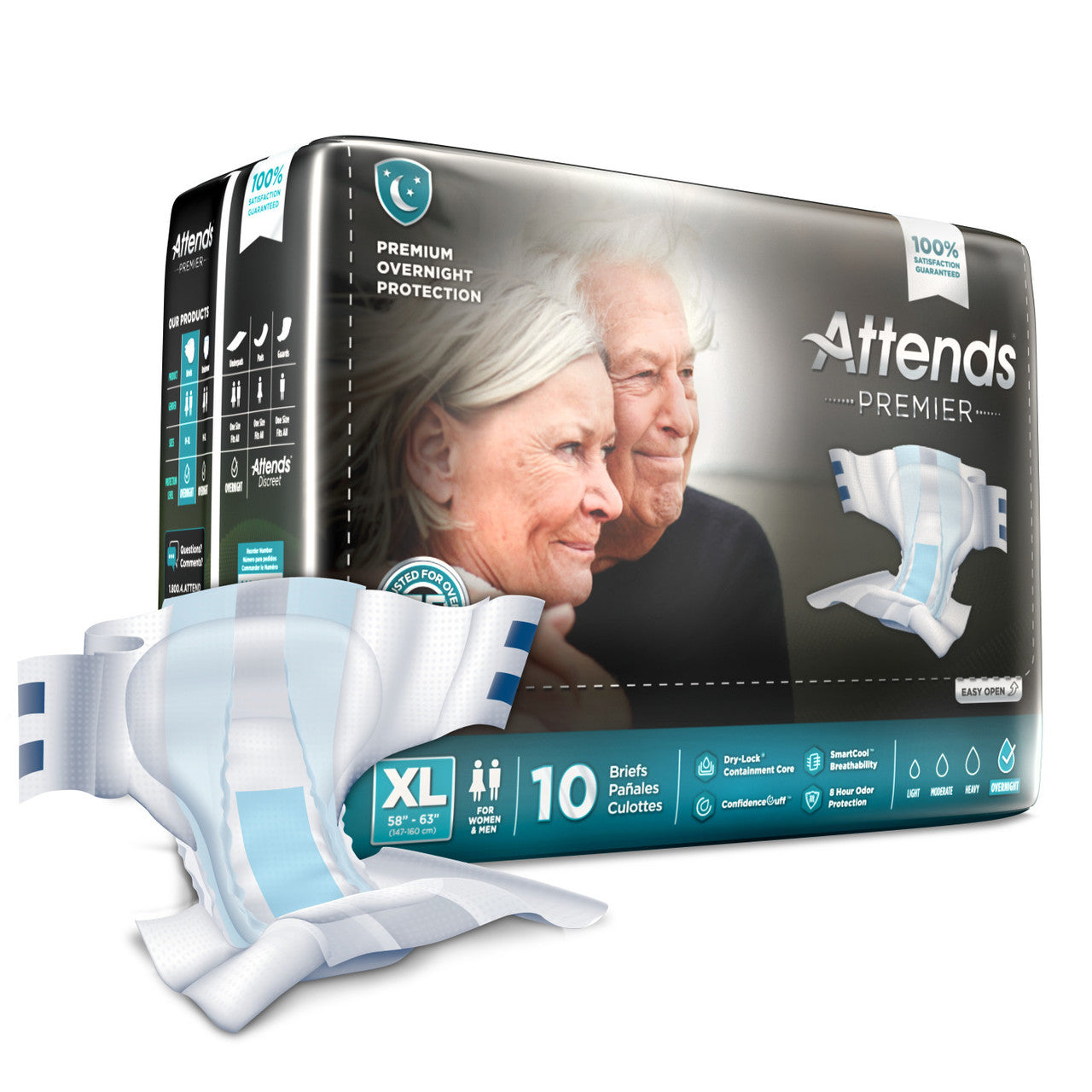Attends Extended Wear Overnight Briefs, Incontinence