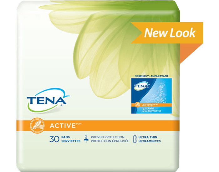 TENA ACTIVE Ultra Thin Regular Length Pads – Healthwick Canada