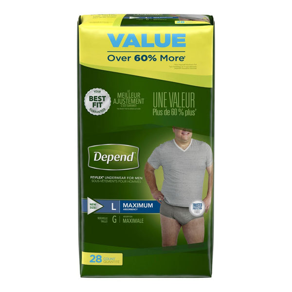 1 Pair of Mens Stay-Dry Incontinence Briefs