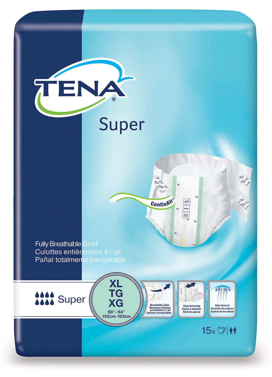  TENA ProSkin Super Adult Incontinence Brief M Heavy Absorbency  Overnight, 67401, 28 Ct : Health & Household