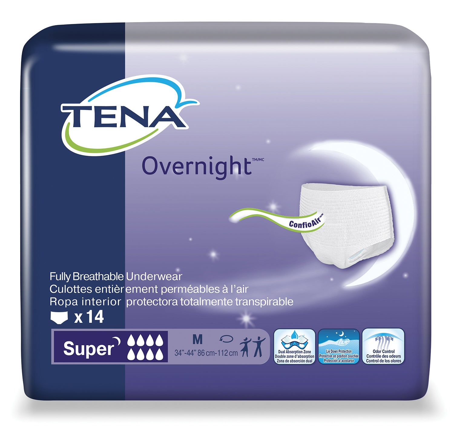 Tena Overnight Fully Breathable Underwear Size Medium 14 Count – Pharmacy  For Life