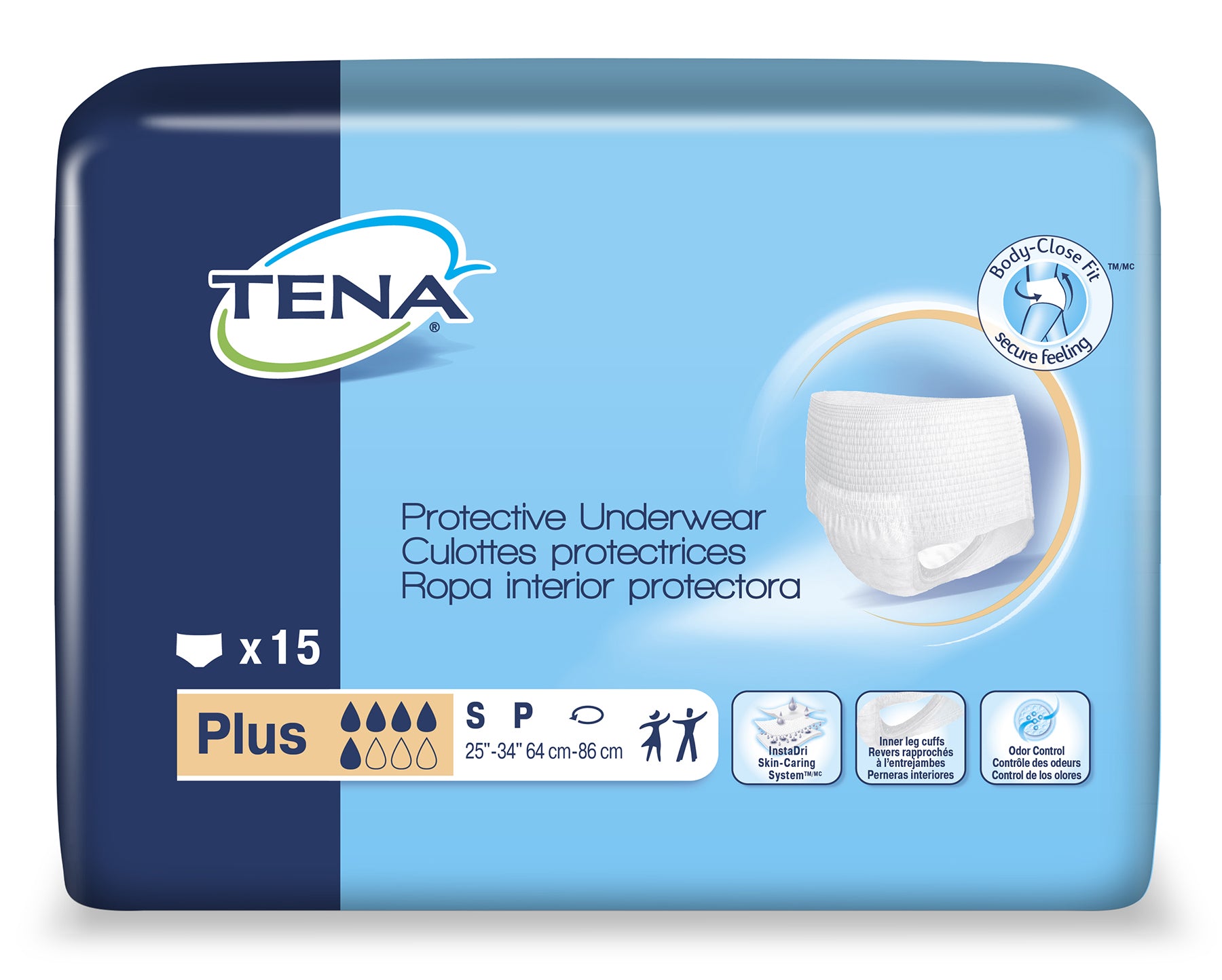 Protective Underwear Plus Absorbency: Incontinence Underwear For Women and  Men 1 Pack and 4 Packs - TENA
