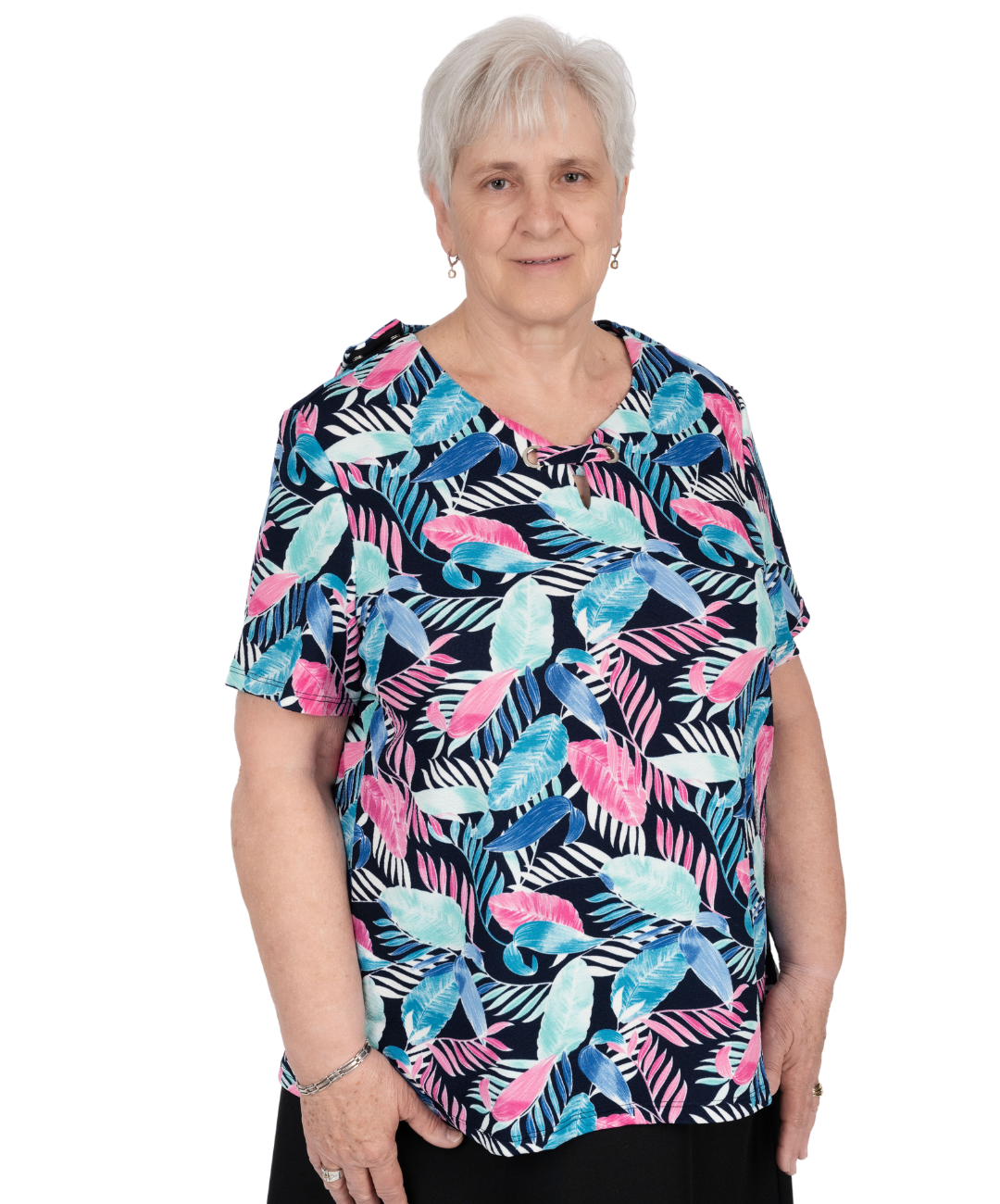 Alexandra Adaptive Top - Navy Multicolour