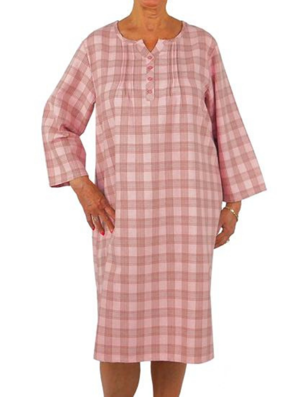 Elsa Adaptive Flannel Nightgown - Pink