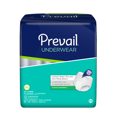 Prevail Pre-Fit Daily Underwear Extra Absorbency Medium, 20 count Adul –  Pacific First Aid