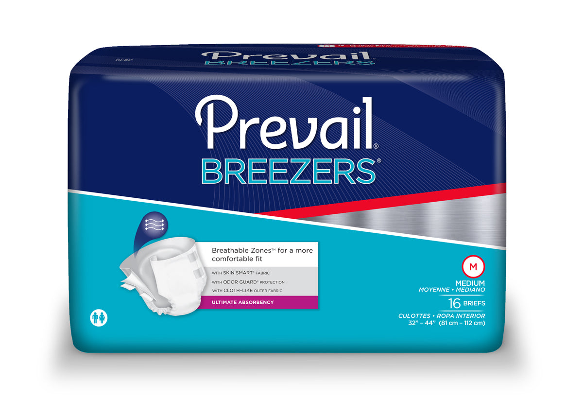 Prevail Per-Fit Adult Briefs, Diapers Medium White 32 - 44 - Qty