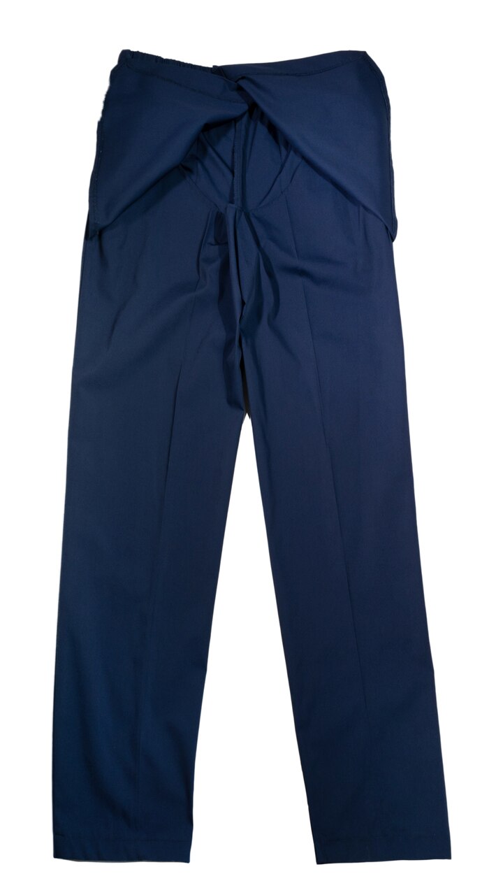 Open Back Poly-Cotton Twill Pant
