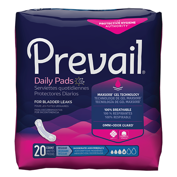 Prevail Moderate Absorbency Bladder Control Pads
