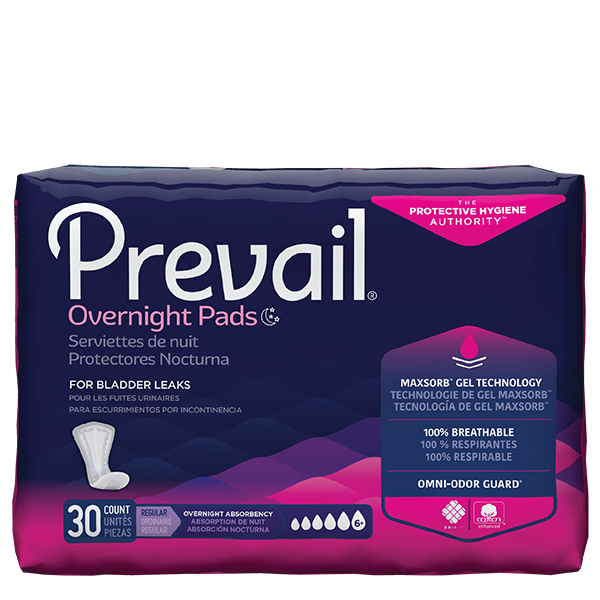 Prevail Overnight Absorbency Bladder Control Pads