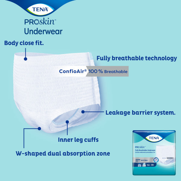 Disposable incontinence underwear  TENA Extra Protective Underwear for  bladder leakage protection –