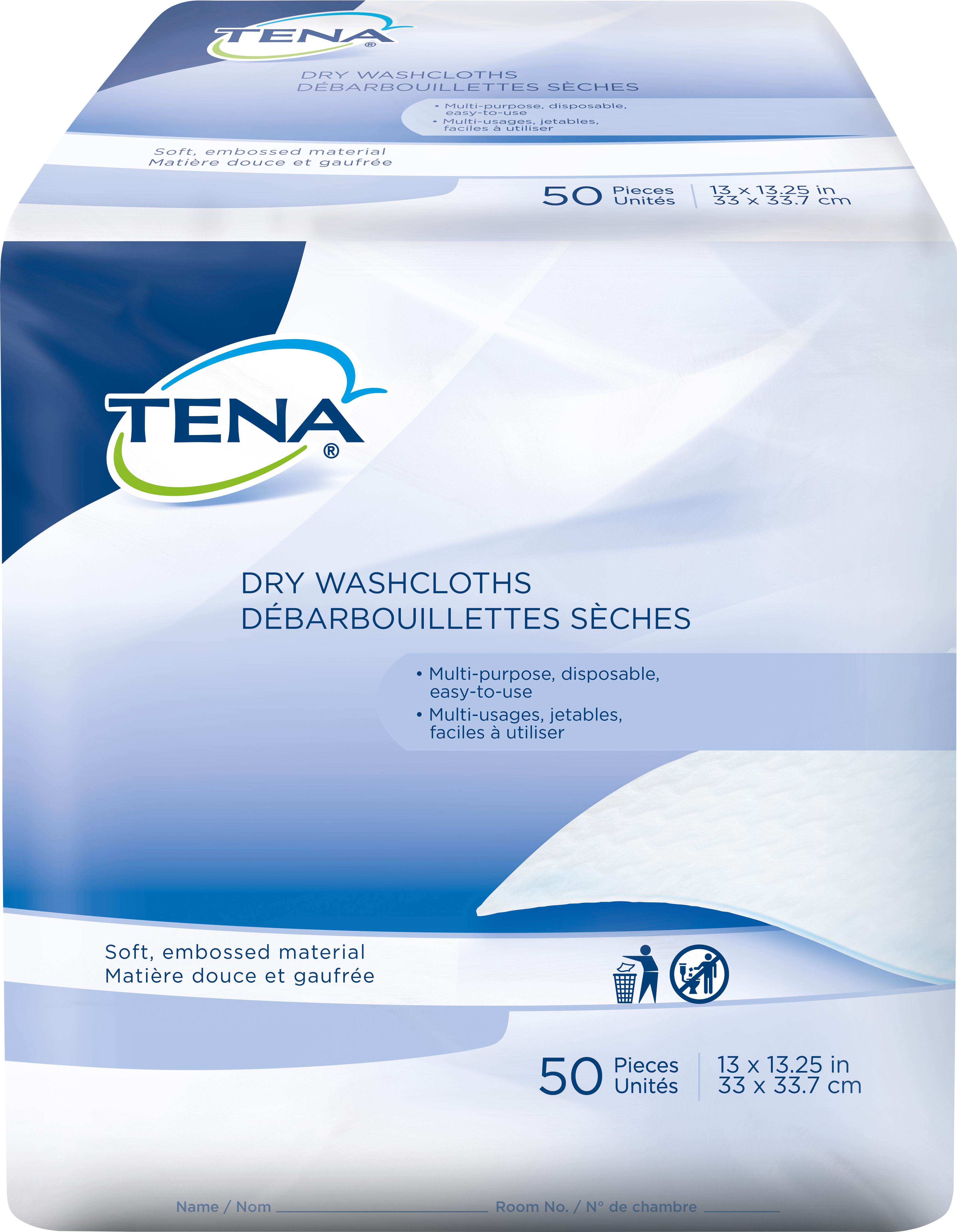 TENA Dry Washcloths