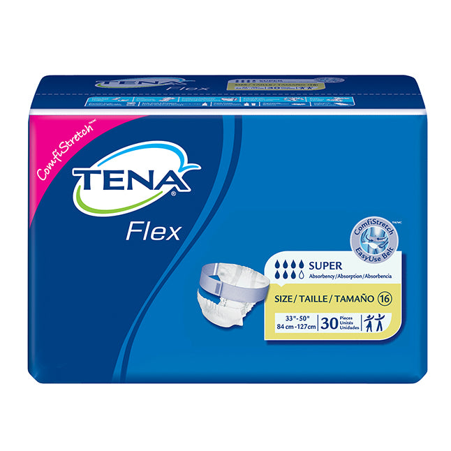 Tena 67806 Flex Super Belted Briefs, Size 16, 84 - 127cm (33 - 50) Ye –  Owl Medical Supplies